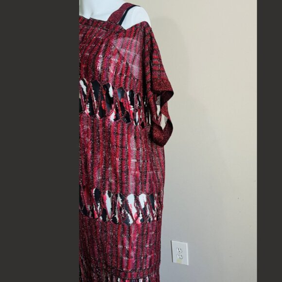 NWT MISSONI RED w/LUREX DRESS SIZE 44/10 - Picture 10 of 12